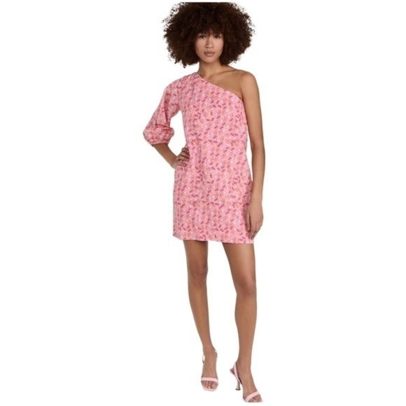 Something Navy Dresses & Skirts - Something Navy Mini Floral One Shoulder Dress Pink/Floral
